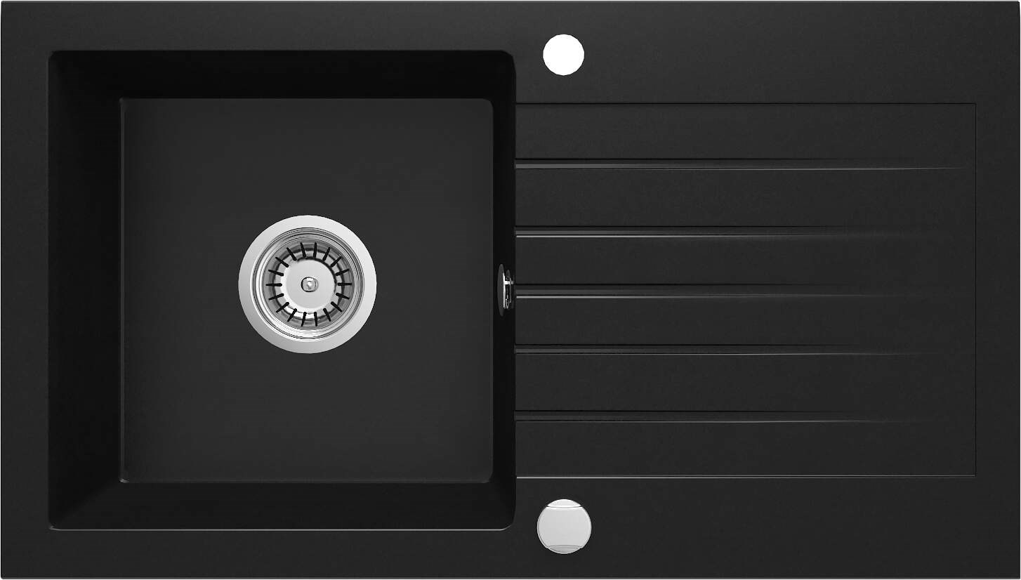 Deante 1-bowl granite sink with drainer