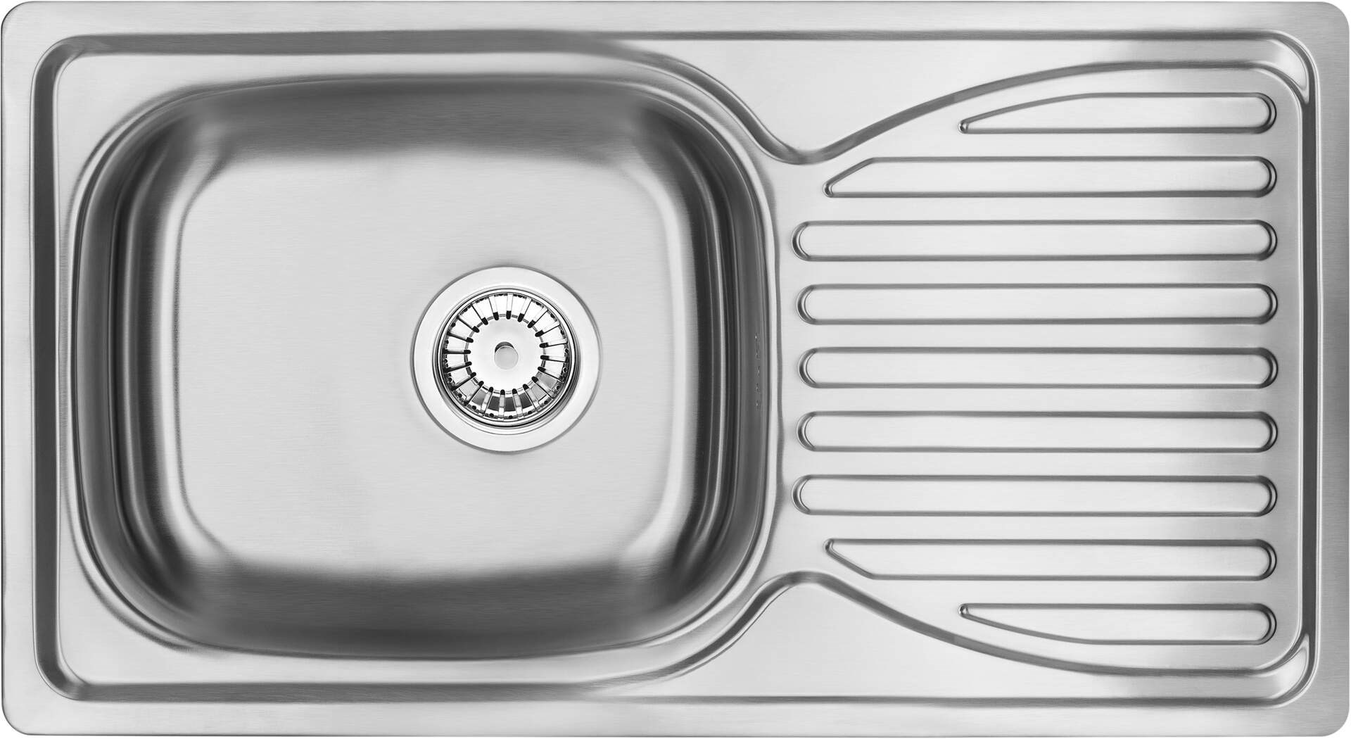 Deante 1-bowl steel sink with drainer