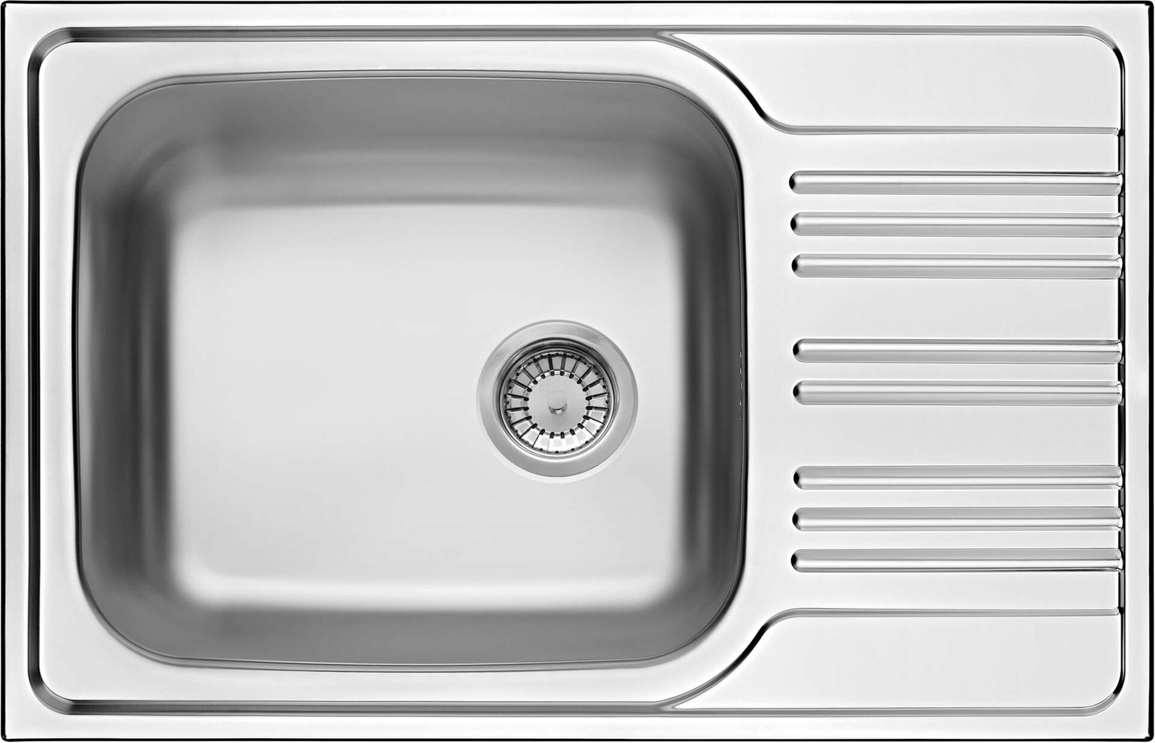 Deante 1-bowl steel sink with drainer