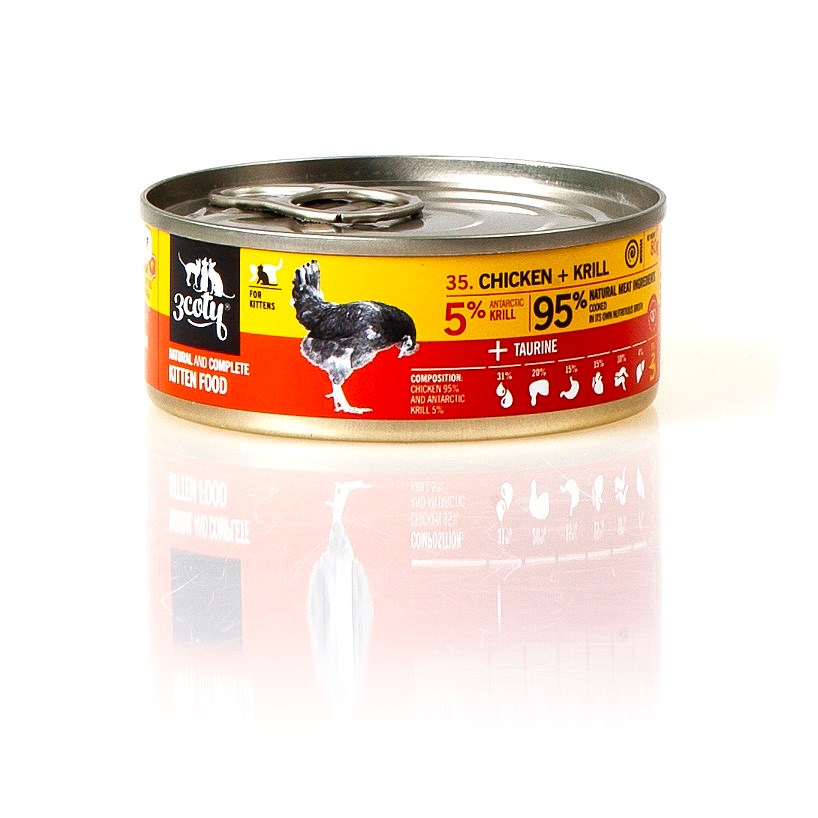 3coty Chicken with krill For kittens