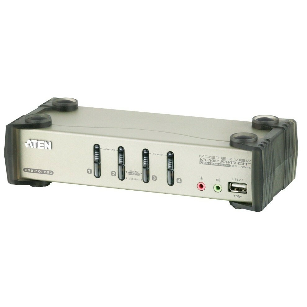 ATEN  4-Port PS/2-USB VGA/Aud KVMP Switch