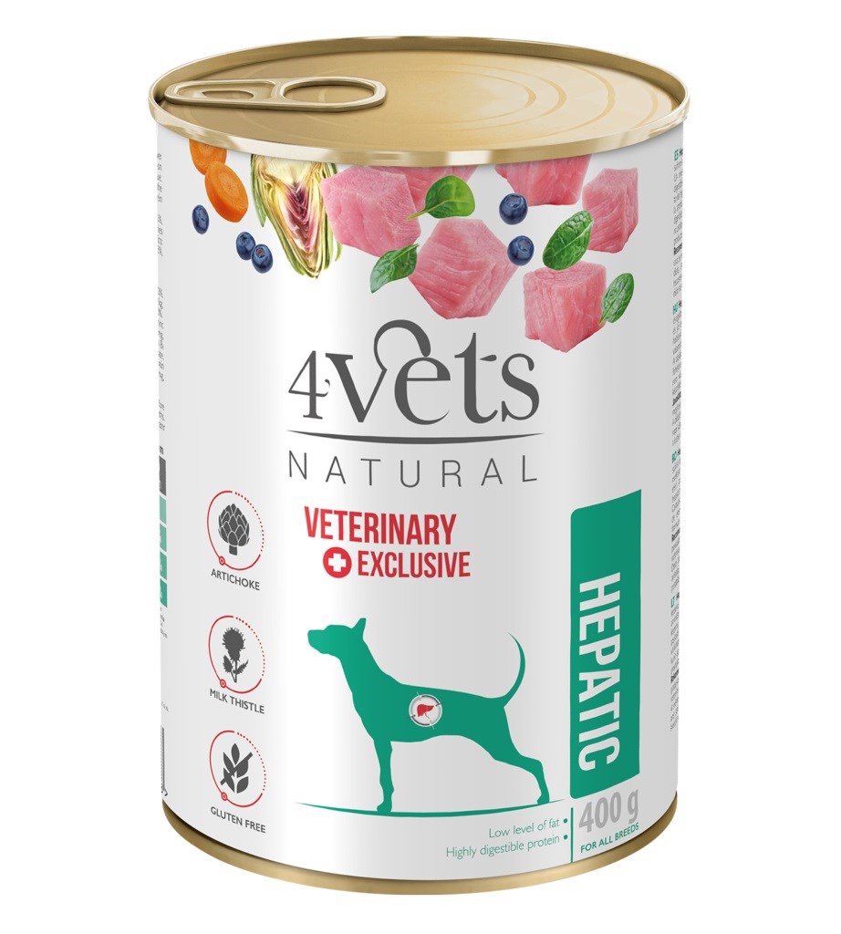 4vets  Natural Hepatic Dog  - wet