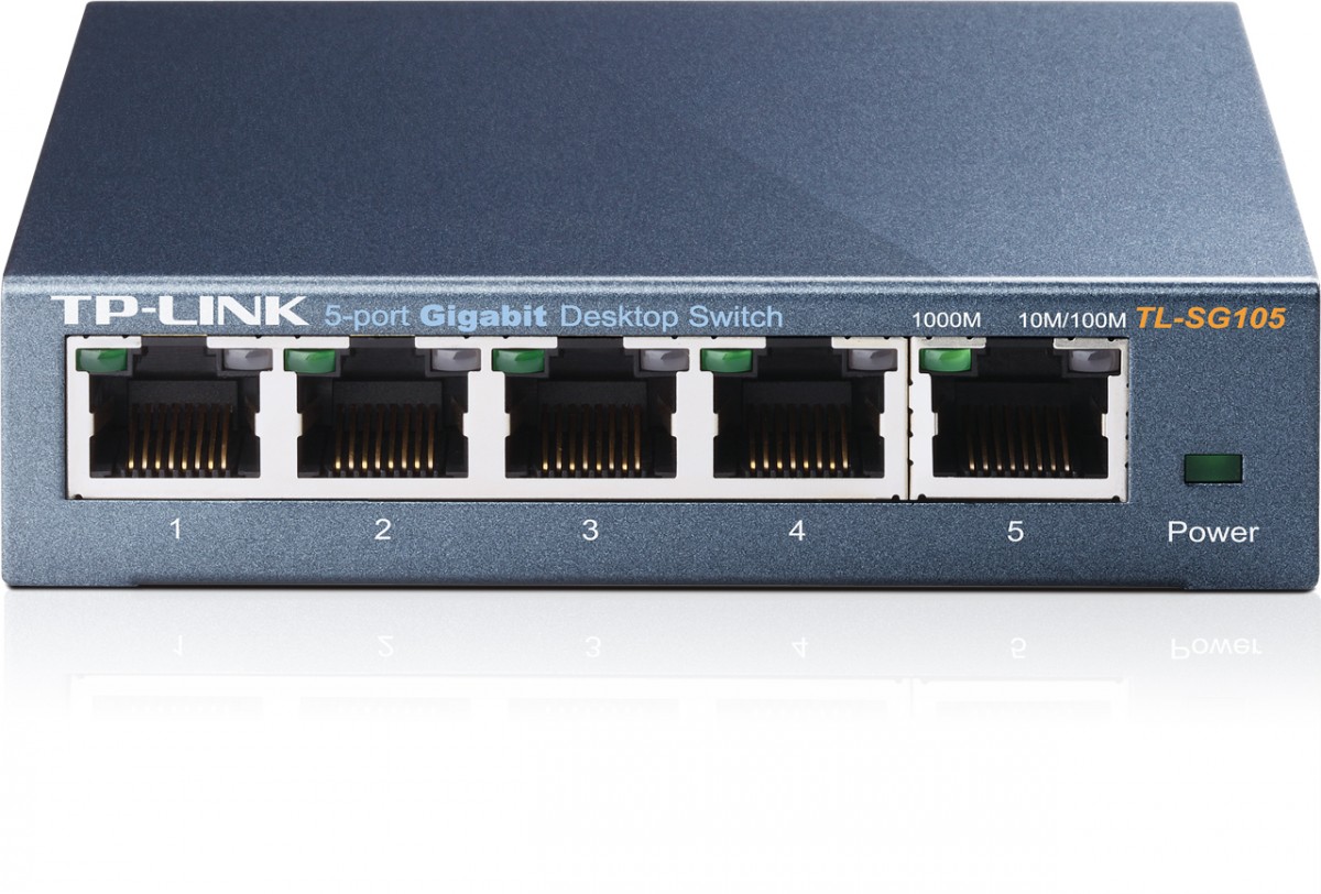 TP-LINK  5-Port 10/100/1000Mbps Desktop Switch  TL-SG105