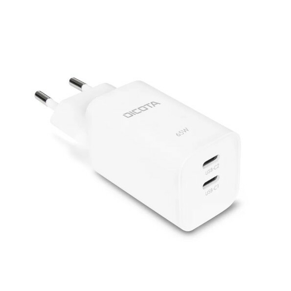 DICOTA 65W GaN Charger, 2x USB-C