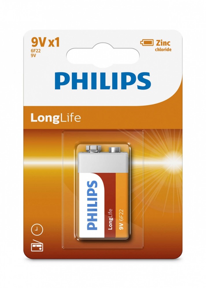 Philips 6F22 9V LONGLIFE | Phil-6F22L1B/10