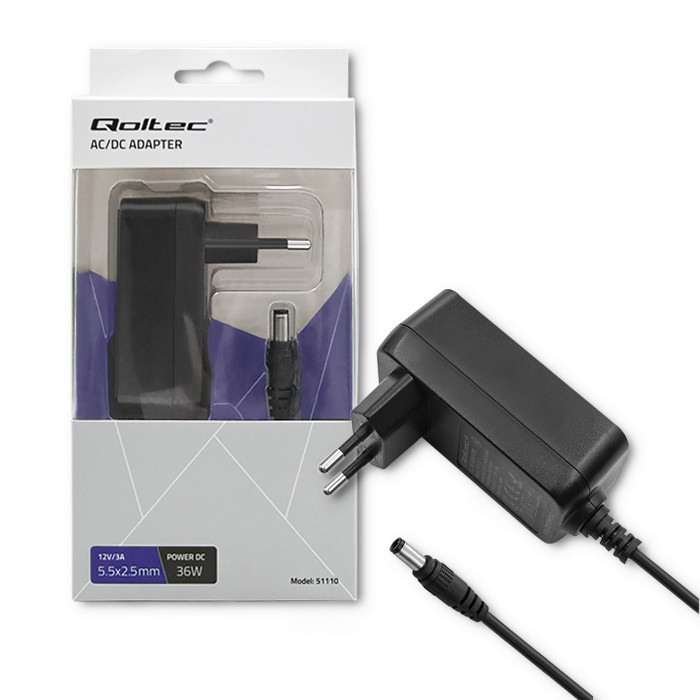 Qoltec  AC Adapter 36W 12V 3A