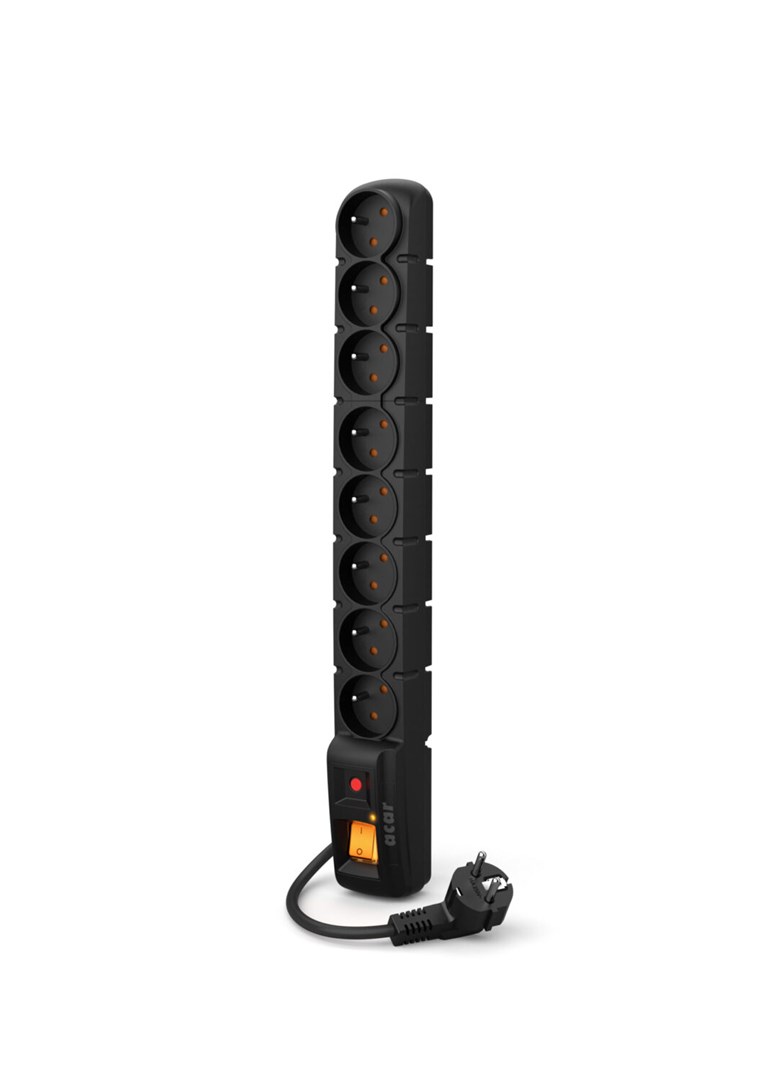 Acar S8 Black 8 AC outlet(s)