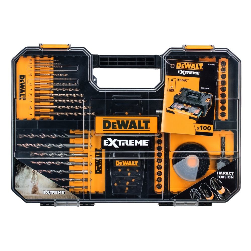 DeWalt Accessory set 100pcs bits, drills