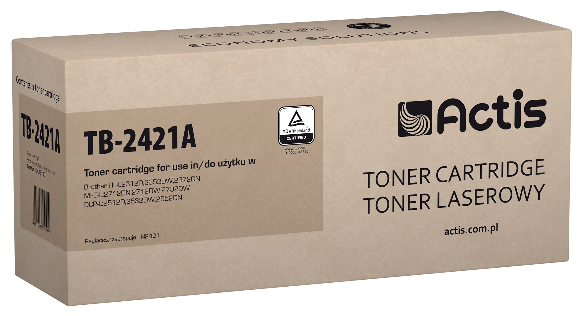 ACTIS  TB-2421A Toner (replacement for Brother