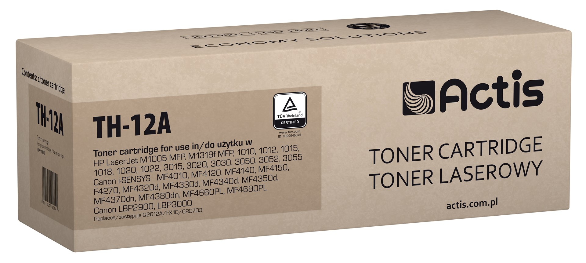ACTIS  TH-12A Toner (replacement for HP