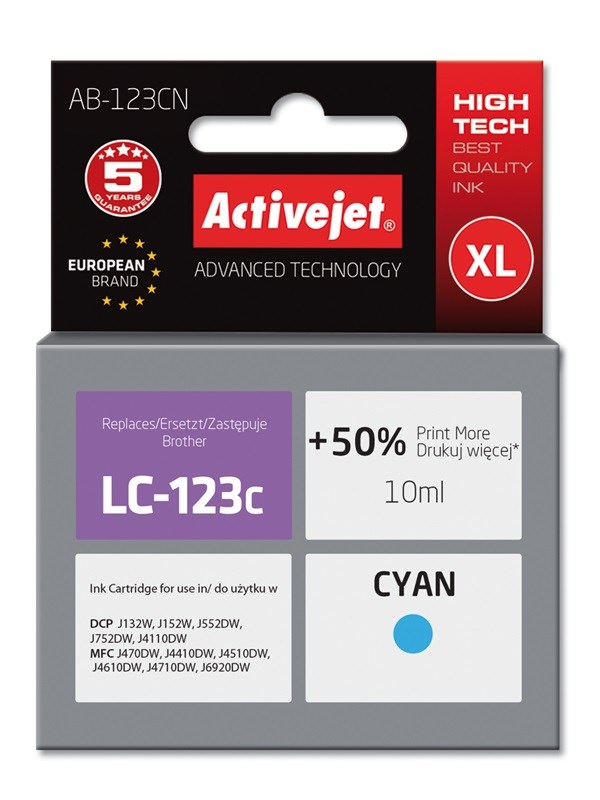 Activejet  AB-123CN Ink (replacement for Brother