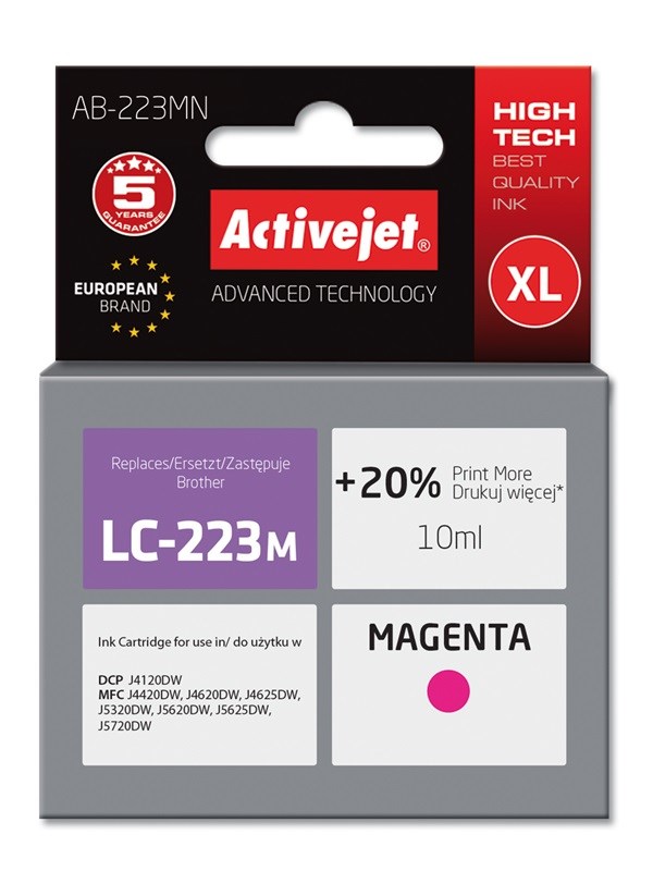 Activejet  AB-223MN Ink (Replacement for Brother