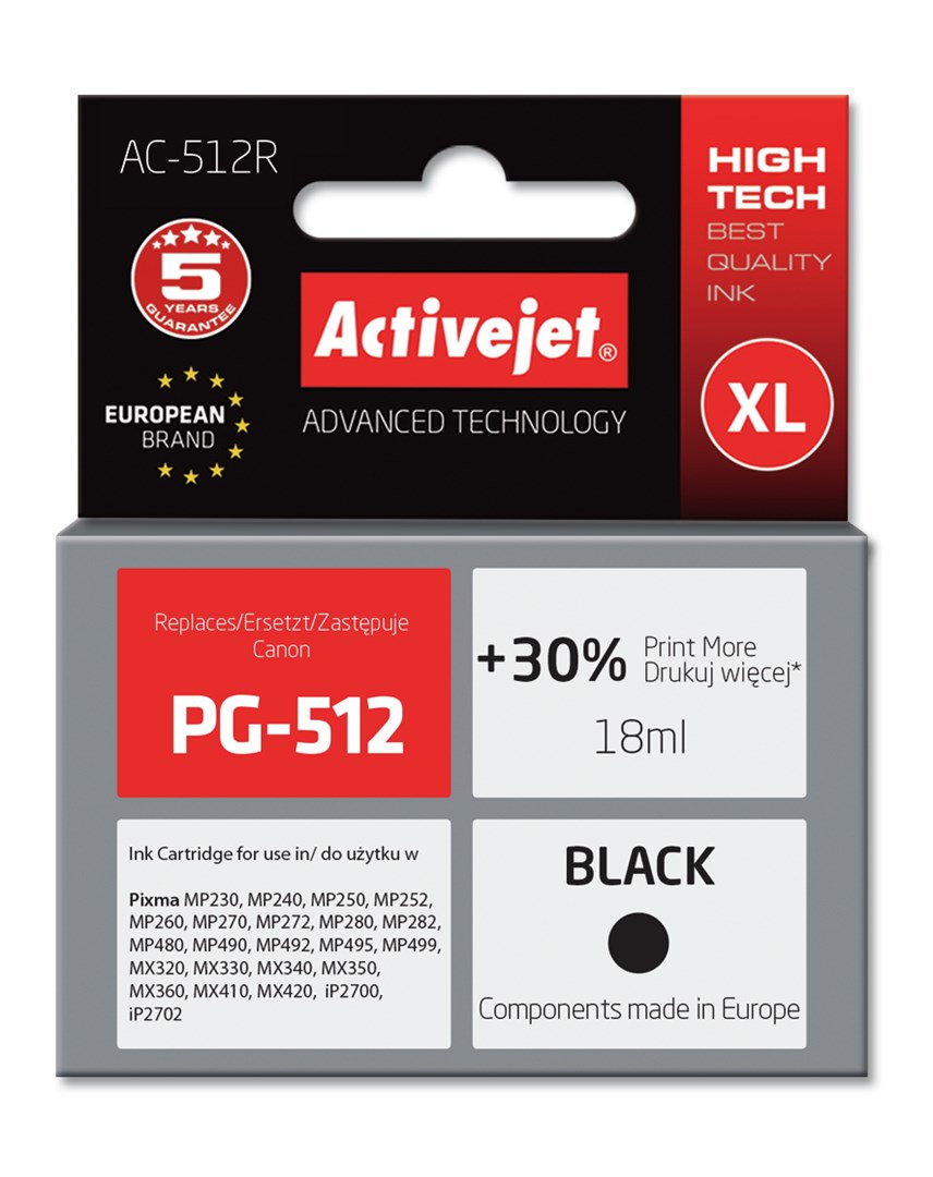 Activejet  AC-512R Ink (replacement for Canon