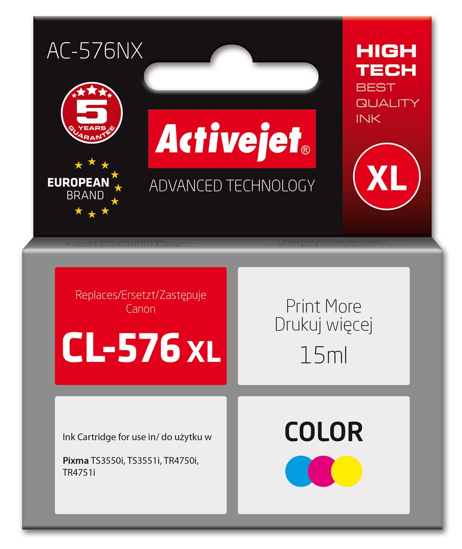 Activejet  AC-576NX Canon printer ink, replacement
