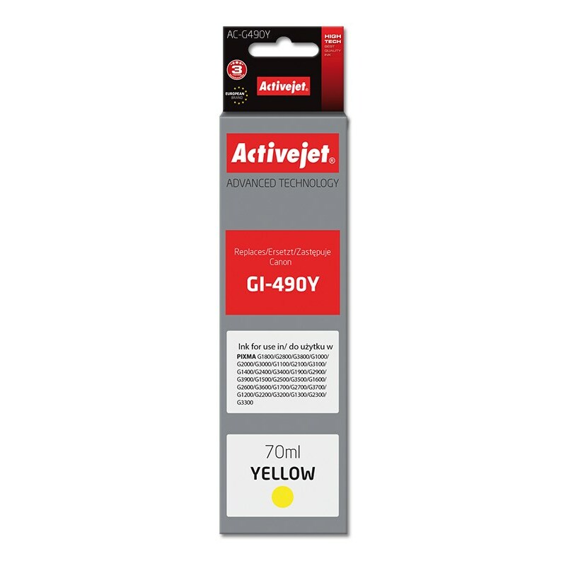 Activejet AC-G490Y Ink cartridge (replacement for