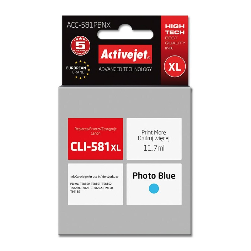 Activejet  ACC-581PBNX Ink cartridge (replacement for
