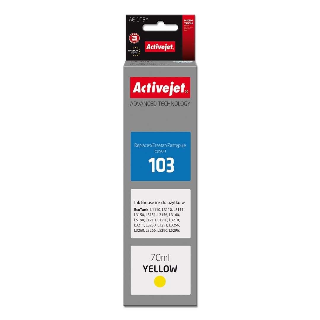 Activejet  AE-103Y Ink Bottle (Replaces Epson