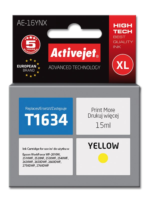 Activejet  AE-16YNX Ink cartridge (replacement for