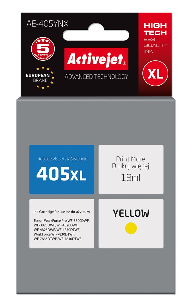 Activejet  AE-405YNX ink (replacement for Epson