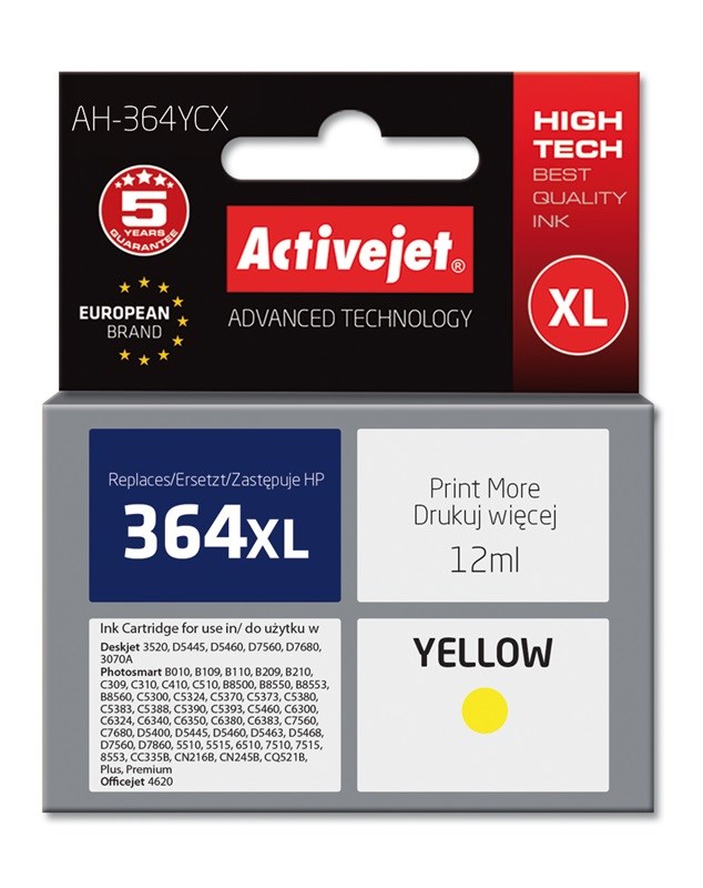 Activejet  AH-364YCX Ink (replacement for HP