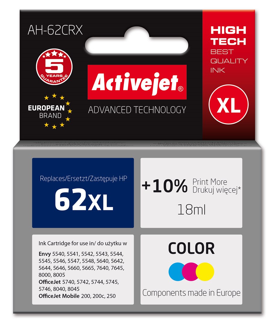 Activejet  AH-62CRX ink (replacement for HP