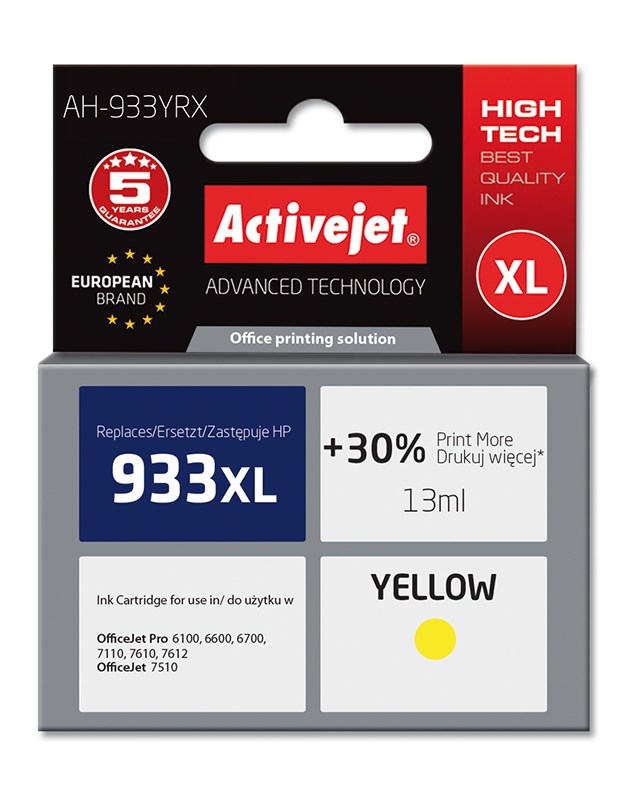 Activejet  AH-933YRX ink (replacement for HP