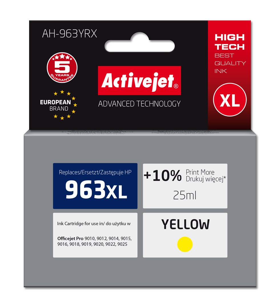 Activejet  AH-963YRX Ink (replacement for HP