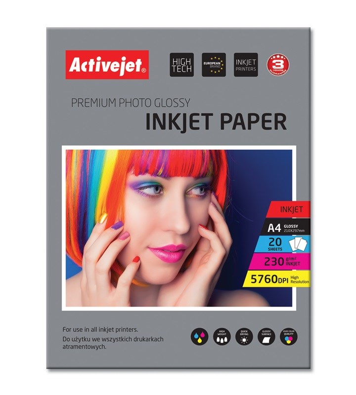 Activejet  AP4-230G20 glossy photo paper for