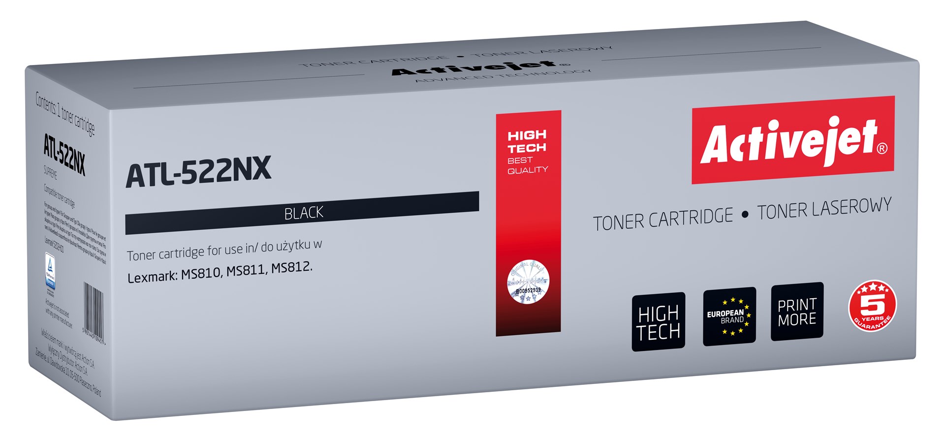 Activejet ATL-522NX toner (replacement for Lexmark