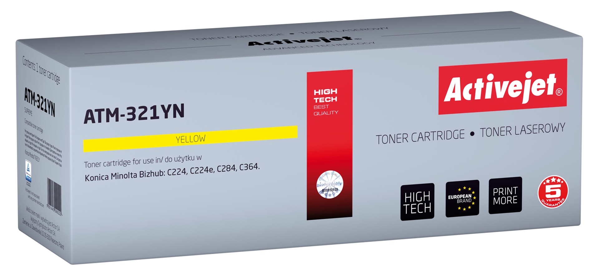 Activejet ATM-321YN Toner (replacement for Konica