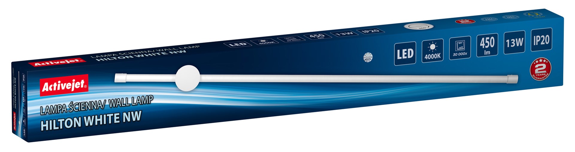 Activejet  LED wall lamp AJE-HILTON White