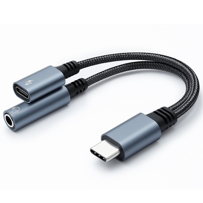 Qoltec Adapter 2w1 USB C USB
