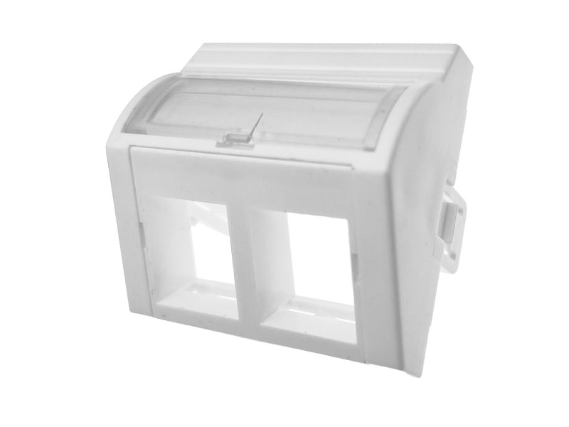 Alantec  Adapter 45x45 2xRJ45 (convex angular)