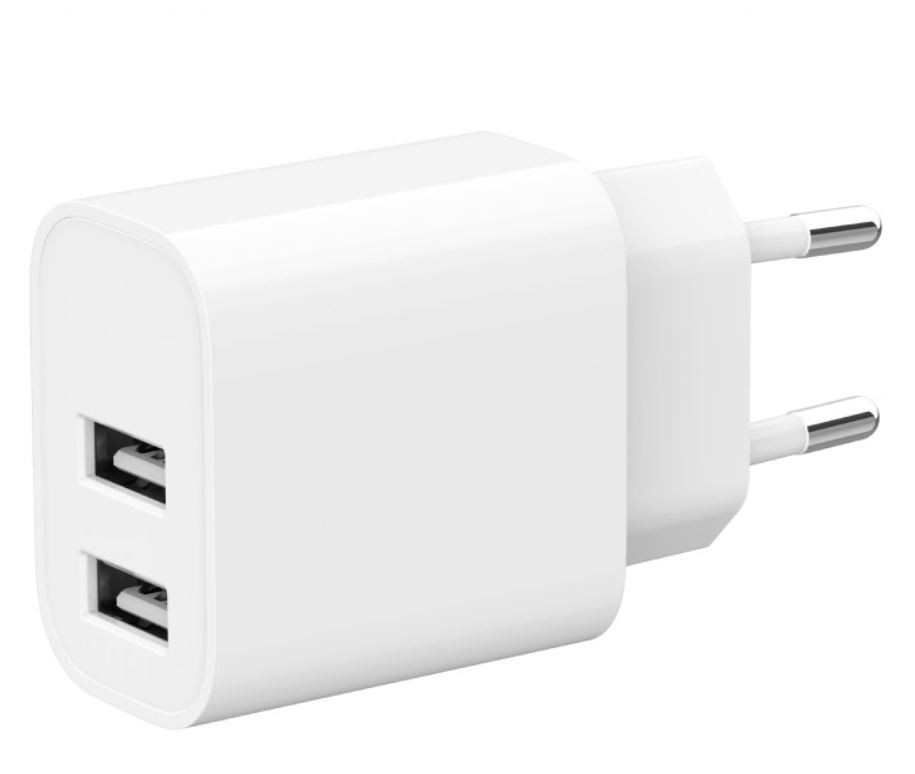Gembird  Ładowarka USB-Ax2 2.4A biała