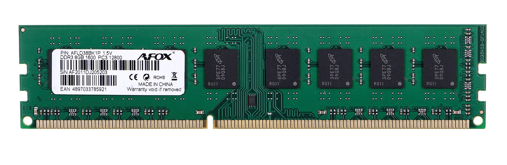 AFOX PC memory DDR3 8GB 1600Mhz