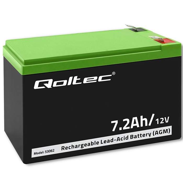Qoltec AGM battery 12V 7.2Ah
