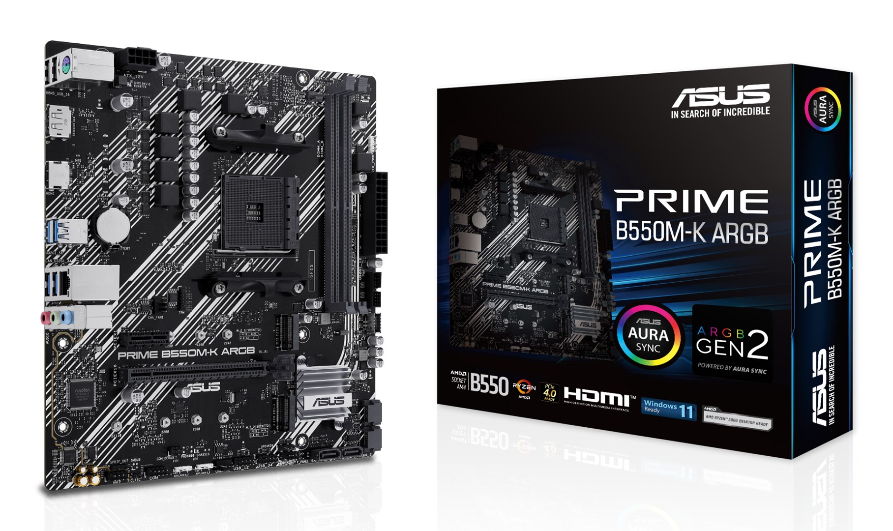 ASUS PRIME B550M-K ARGB AMD B550