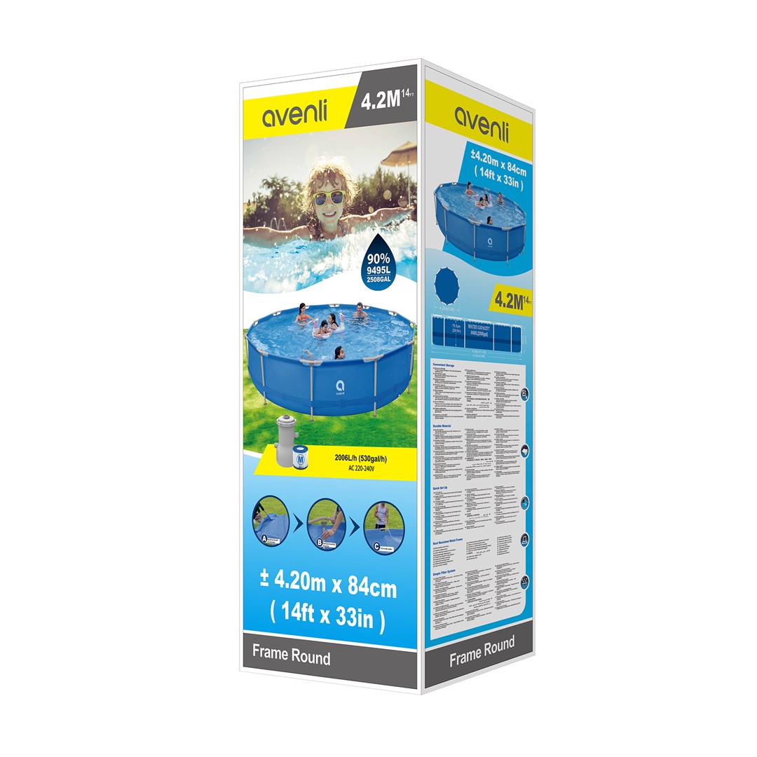 Avenli  Round Frame Swimming Pool 427x84
