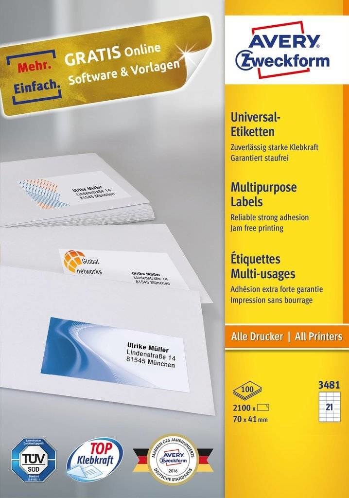 AVERY Zweckform Avery 3481 self-adhesive label