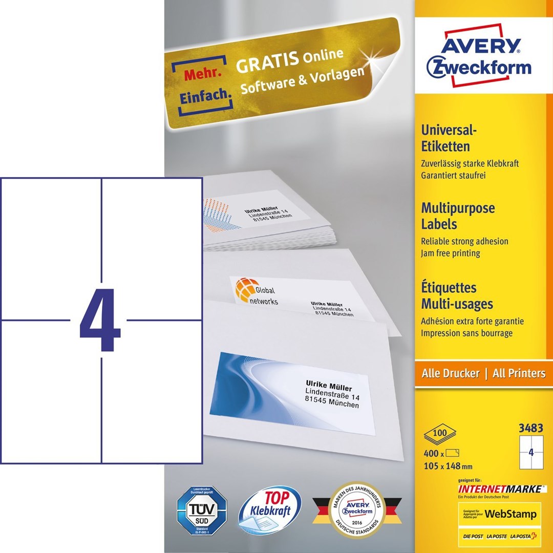 AVERY Zweckform Avery 3483 self-adhesive label