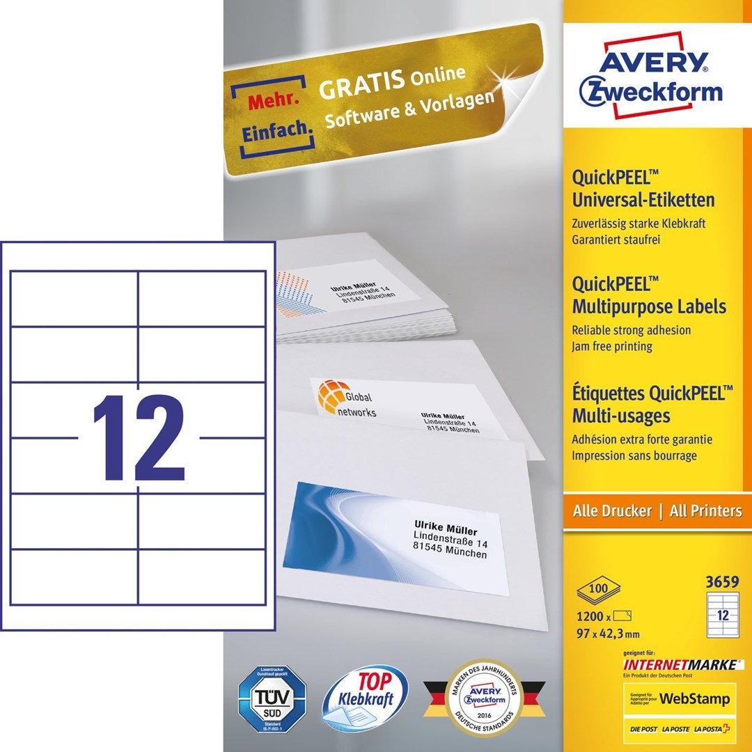 AVERY Zweckform Avery 3659 self-adhesive label