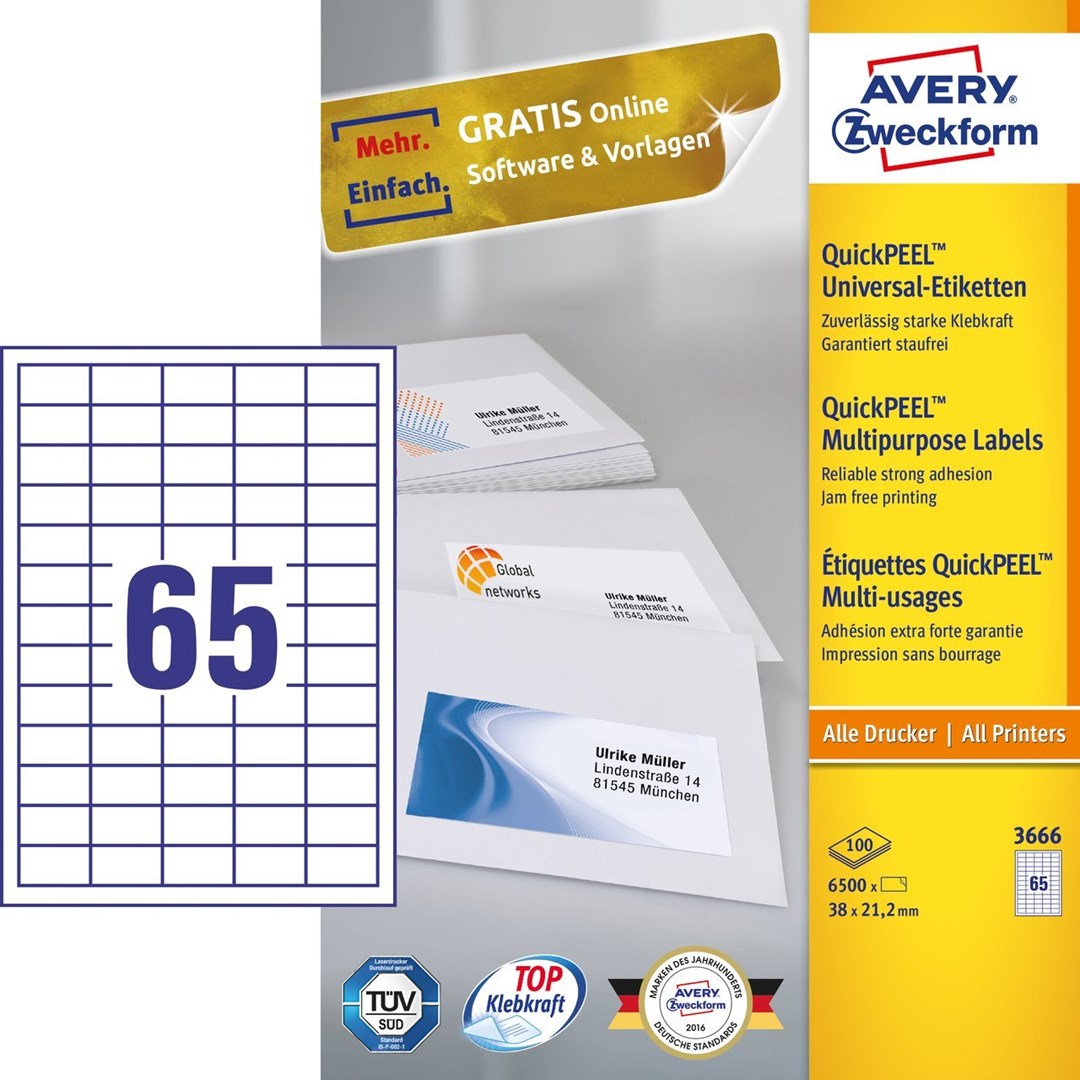 AVERY Zweckform Avery 3666 self-adhesive label