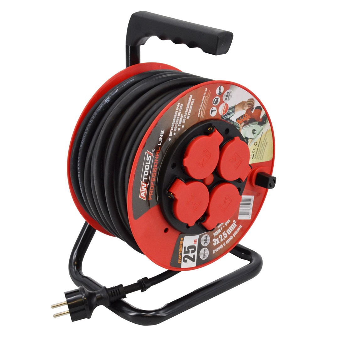 AWTOOLS  EXTENSION CABLE DRUM PROFESSIONAL 50m