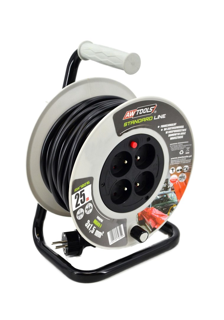 AWTOOLS EXTENSION CABLE DRUM STANDARD 40m