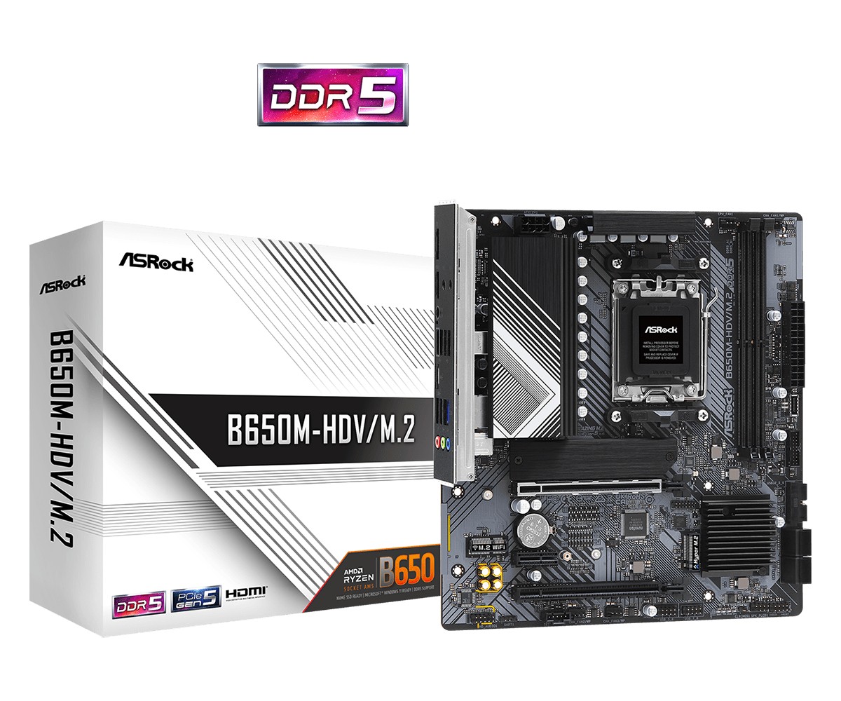 ASRock B650M-HDV/M.2 AM5 2DDR5 HDMI/DP