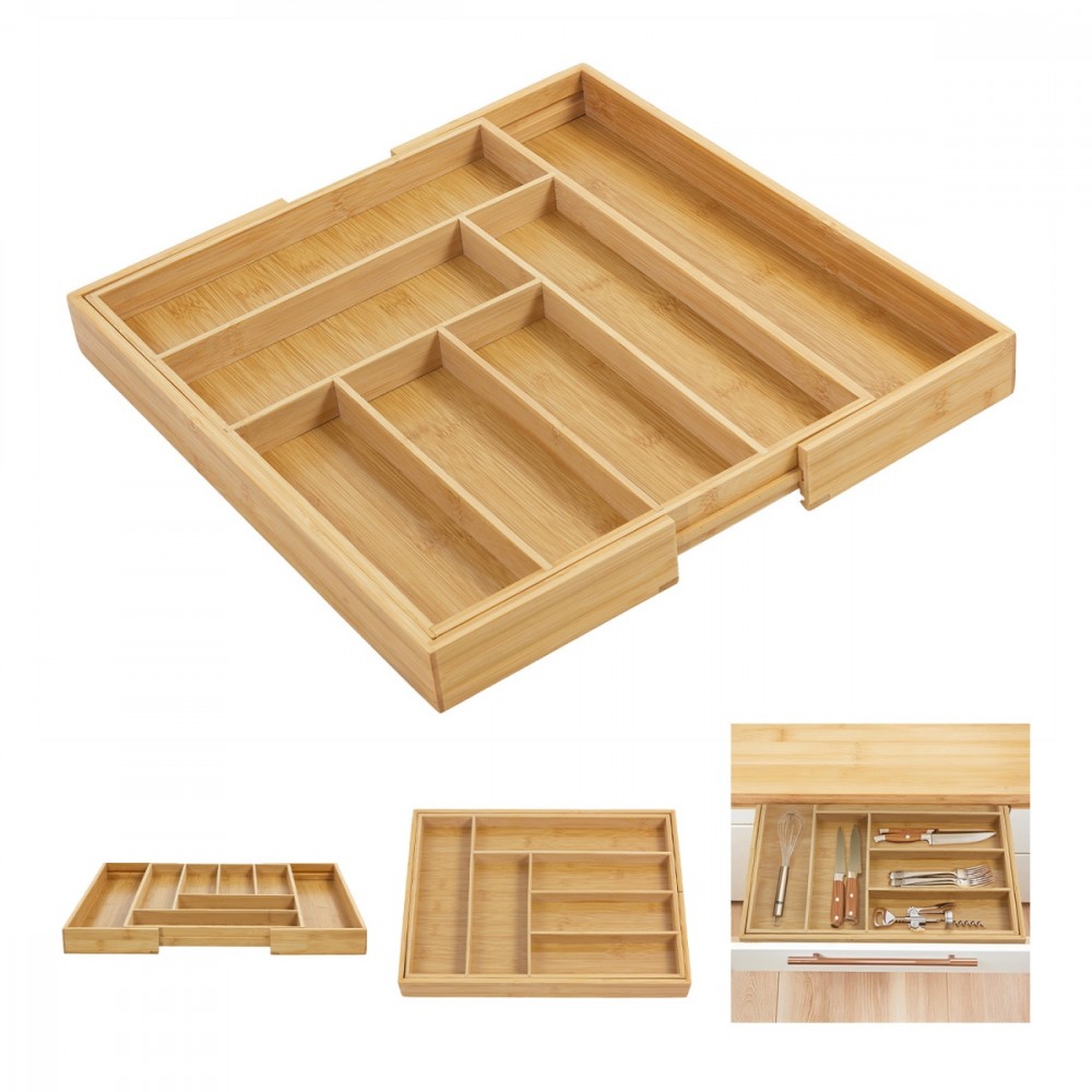 GreenBlue  Bamboo Cutlery Drawer Organiser GB379