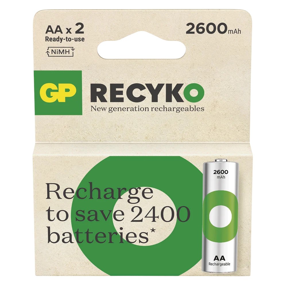 GP Battery Batteries R6/AA NI-MH 2