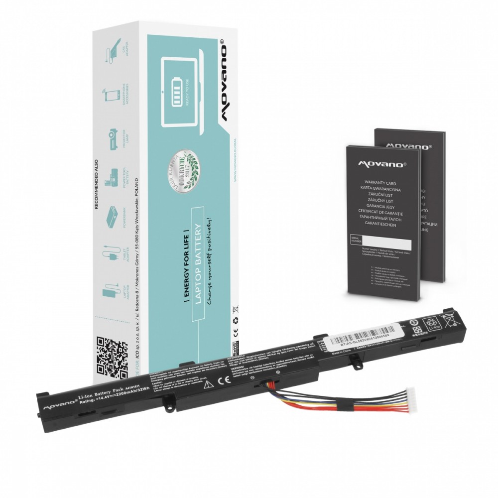 Movano  Battery A41N1611 for Asus ROG