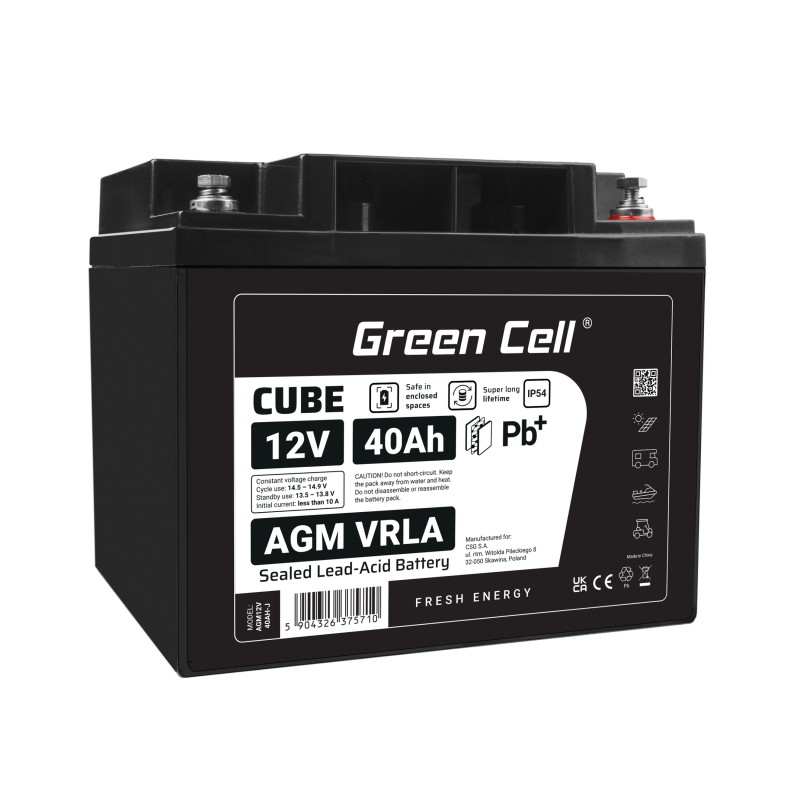 GREEN CELL Battery AGM VRLA 12V