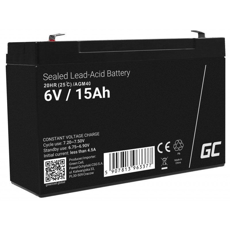GREEN CELL Battery AGM VRLA 6V